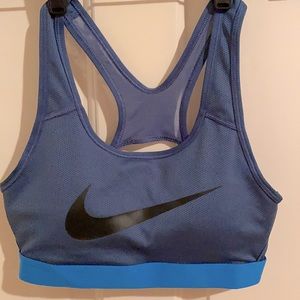 Nike swoosh cutoff back DRI-FIT bra